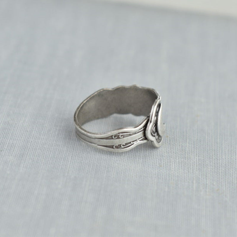 Wholesale Alloy Vintage Temu Moon Flower Ring